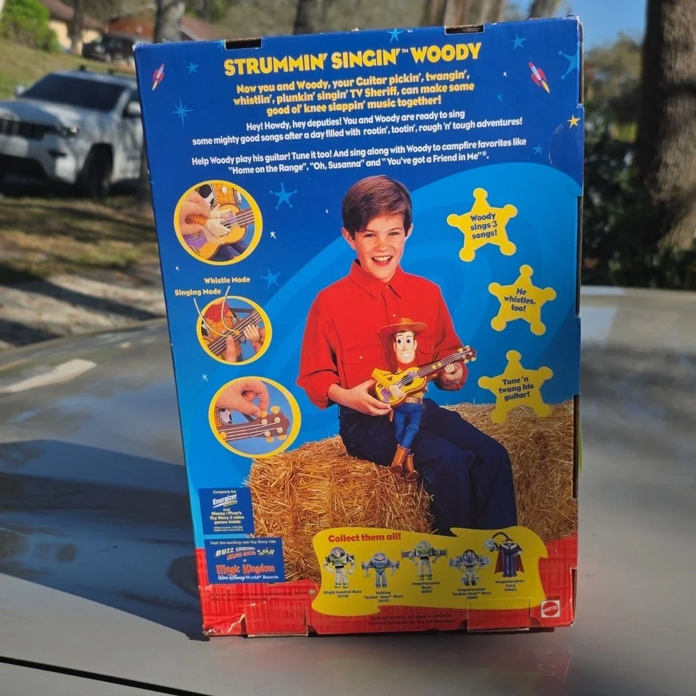 Mattel Toy Story‎ Woody Strummin' Singin' Action Figure Guitar Boxed 1999 Pixar